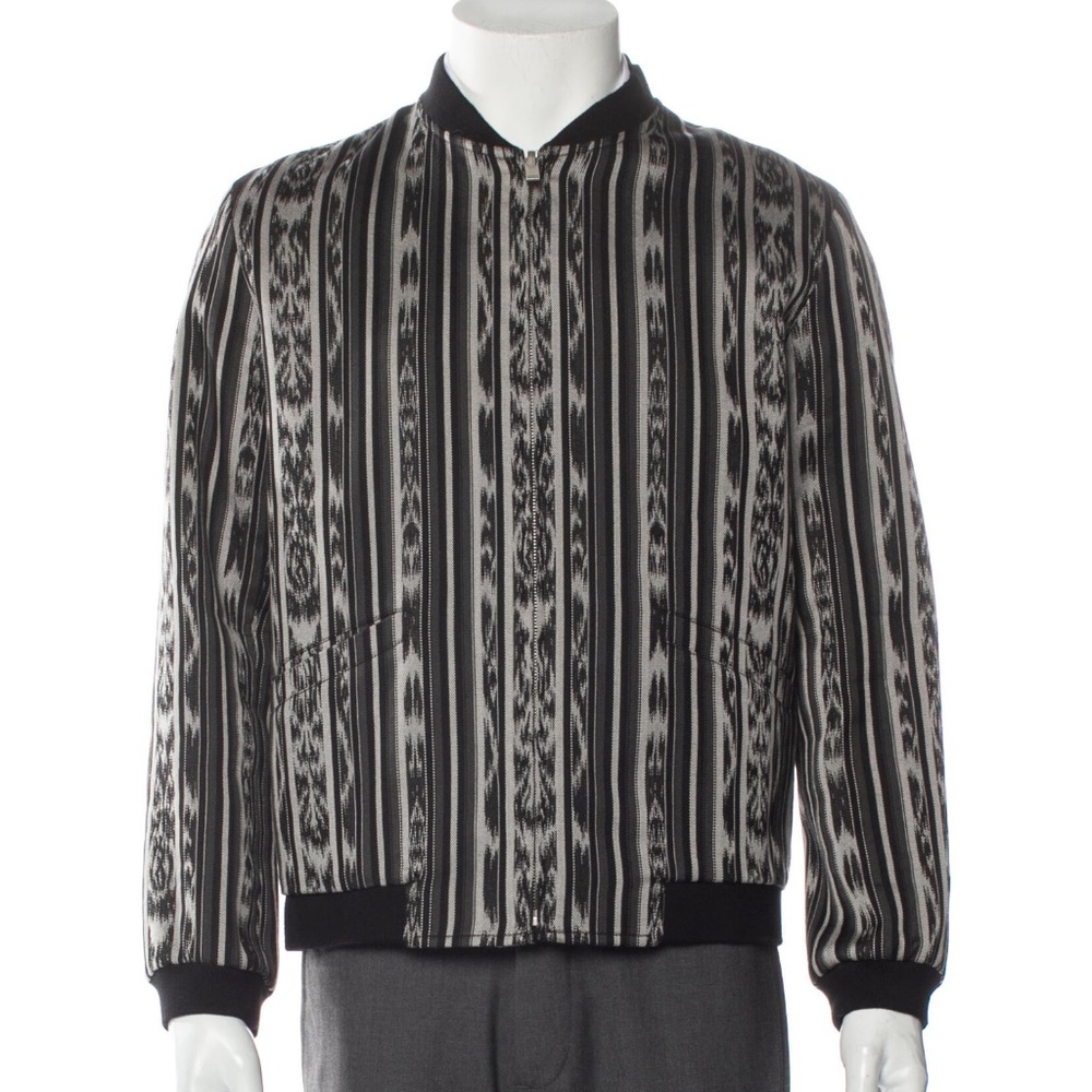 Saint Laurent Ikat SS 2018 Reversible Bomber Jacket